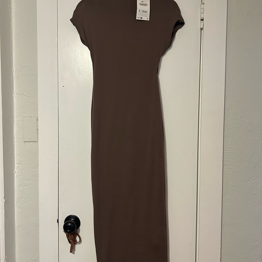 Zara Brown Midi Dress